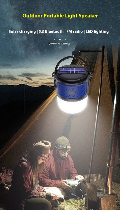 Solar Camping Lantern Speaker - Portable Audio & Light Combo