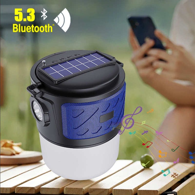 Solar Camping Lantern Speaker - Portable Audio & Light Combo