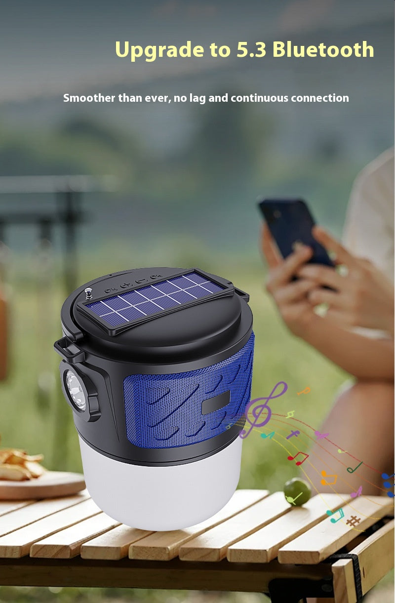 Solar Camping Lantern Speaker - Portable Audio & Light Combo