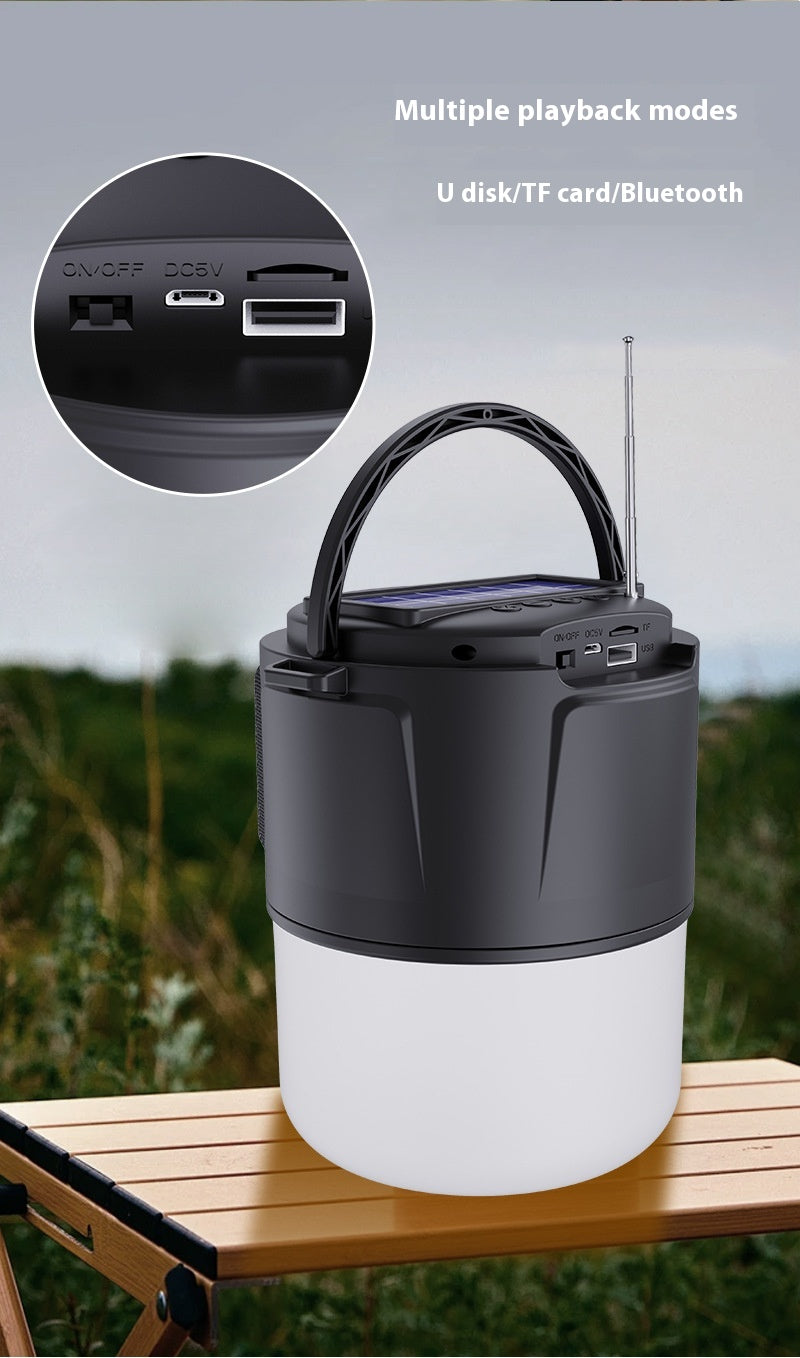 Solar Camping Lantern Speaker - Portable Audio & Light Combo