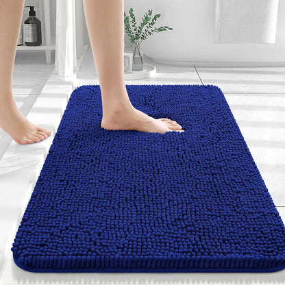 Long Wool Chenille Non-Slip Floor Mat - Absorbent & Stylish