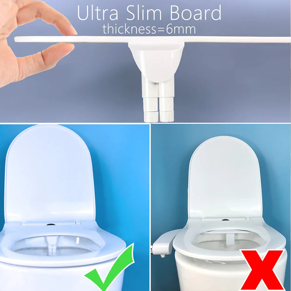 Bidet Attachment Non-Electric Slim Self-Cleaning Nozzles