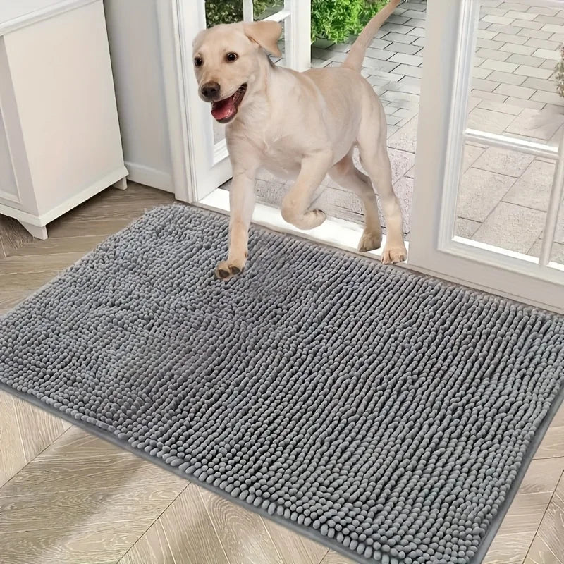 Quick-Dry Dog Doormat: Absorbs Moisture, Non-Slip, Washable