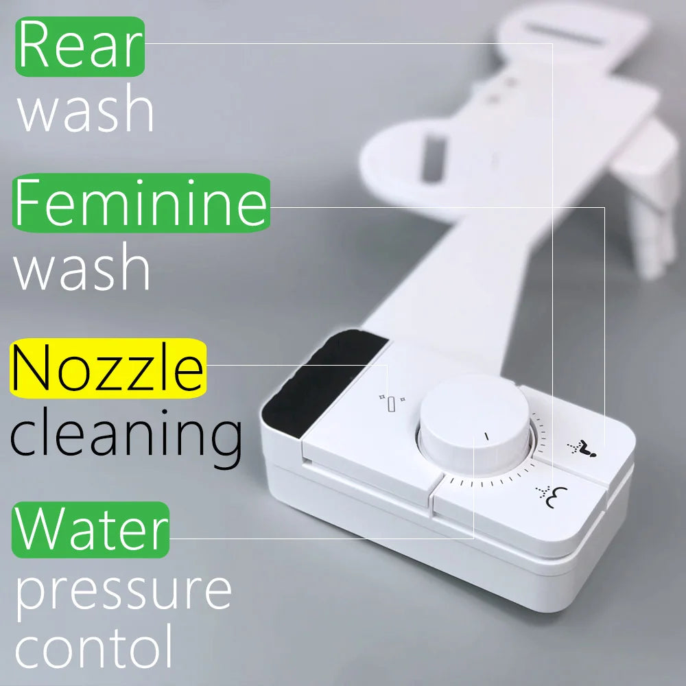 Bidet Attachment Non-Electric Slim Self-Cleaning Nozzles