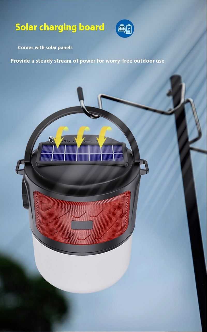 Solar Camping Lantern Speaker - Portable Audio & Light Combo