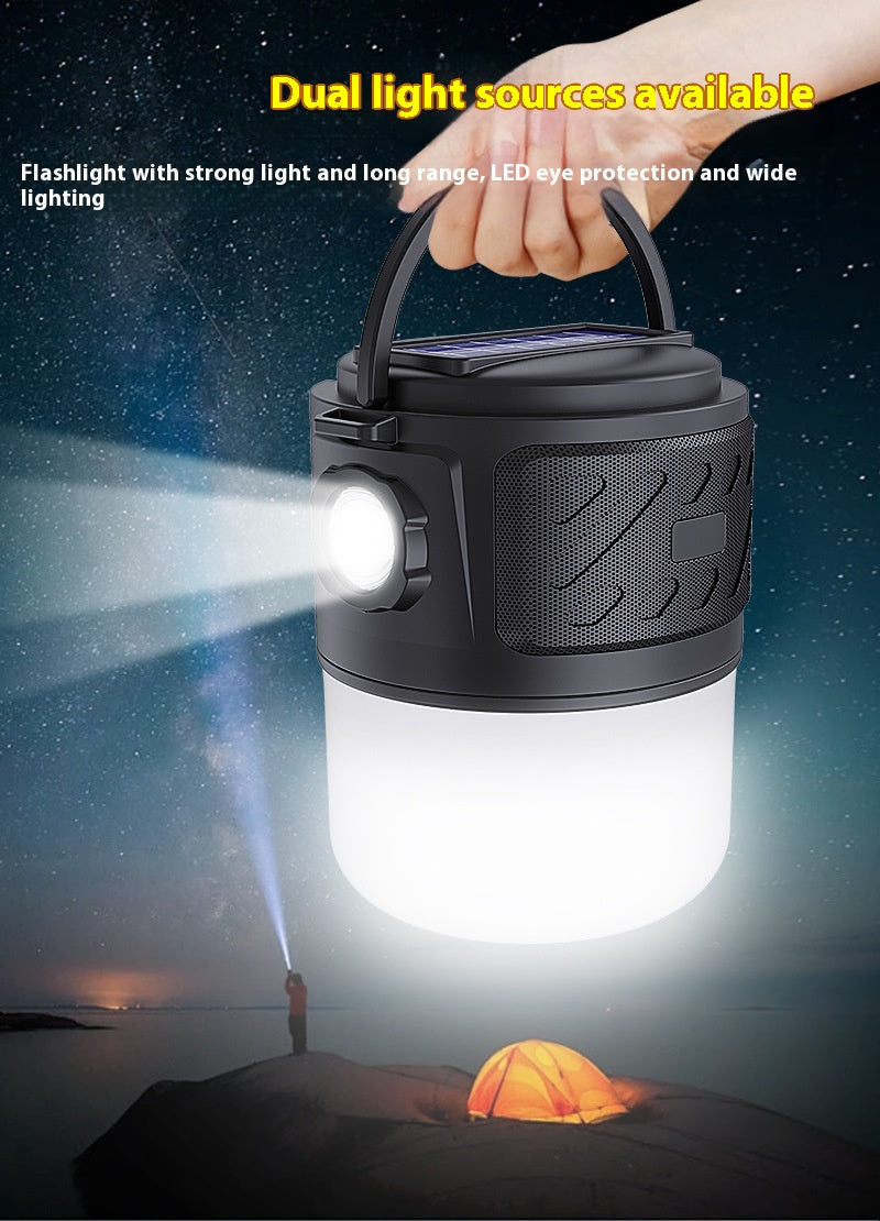 Solar Camping Lantern Speaker - Portable Audio & Light Combo